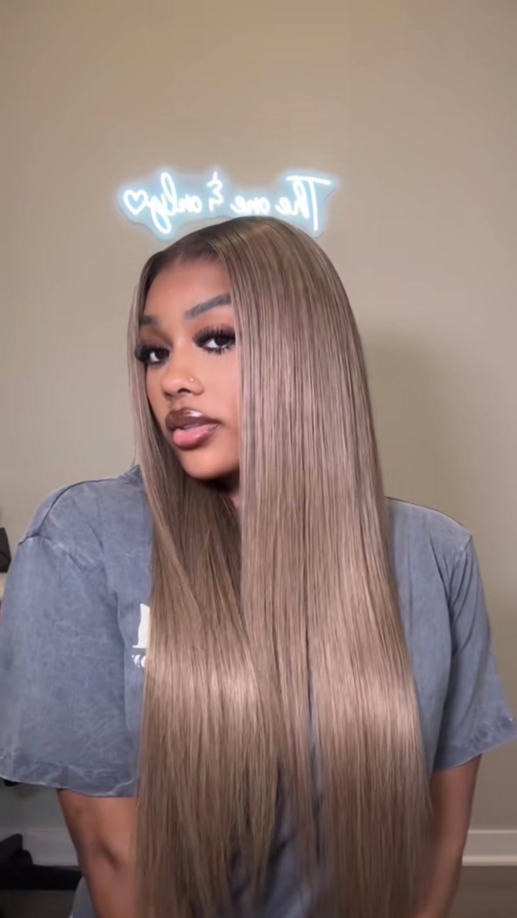 Ombré Ash Straight Wig