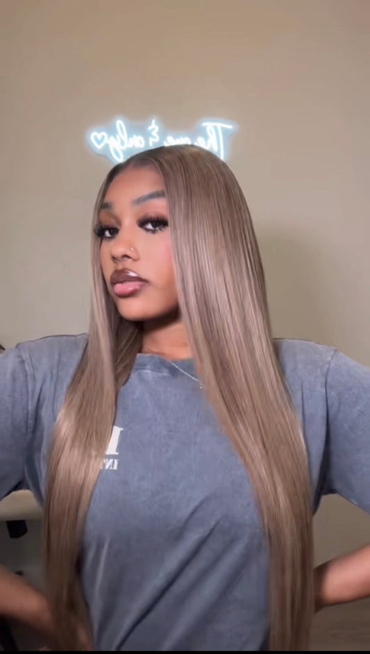 Ombré Ash Straight Wig